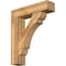 Ekena Millwork Olympic Block Rough Sawn Bracket w/ Offset Brace, Western Red Cedar, 8"W x 32"D x 38"H BKT0806X32X38OLY05RWR - alternate 1